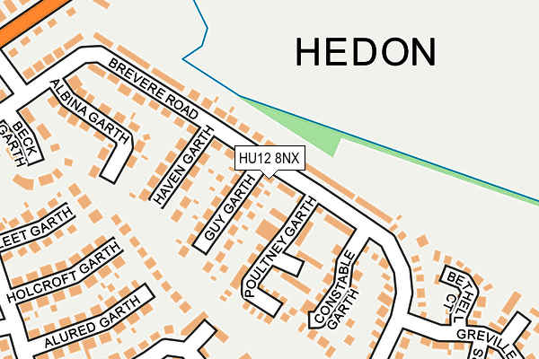 HU12 8NX map - OS OpenMap – Local (Ordnance Survey)