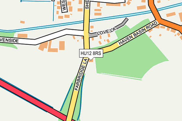 HU12 8RS map - OS OpenMap – Local (Ordnance Survey)
