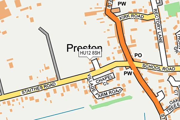 HU12 8SH map - OS OpenMap – Local (Ordnance Survey)