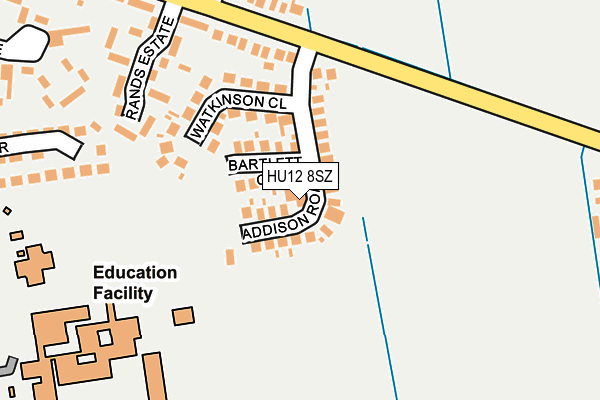 HU12 8SZ map - OS OpenMap – Local (Ordnance Survey)