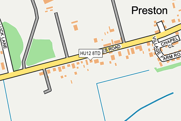 HU12 8TD map - OS OpenMap – Local (Ordnance Survey)