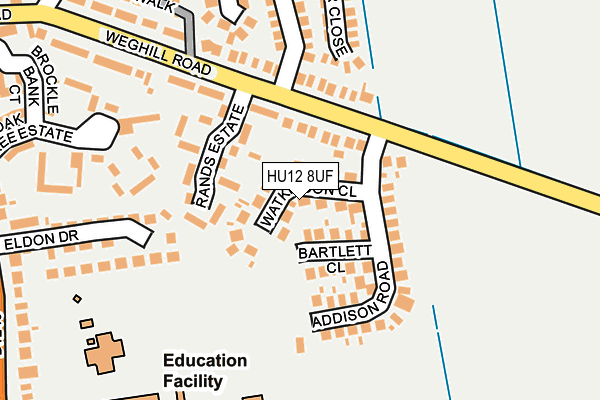 HU12 8UF map - OS OpenMap – Local (Ordnance Survey)