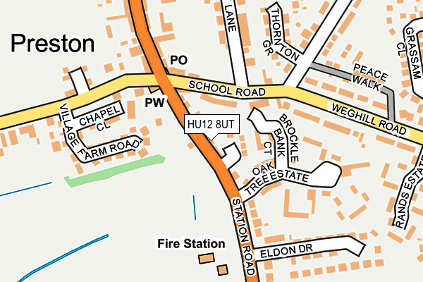 HU12 8UT map - OS OpenMap – Local (Ordnance Survey)