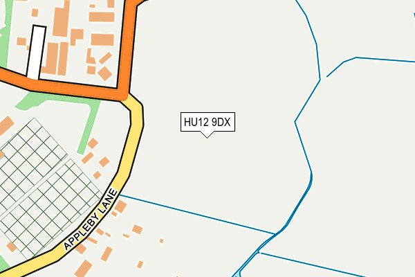 HU12 9DX map - OS OpenMap – Local (Ordnance Survey) HU12 9DX map - OS OpenMap – Local (Ordnance Survey)