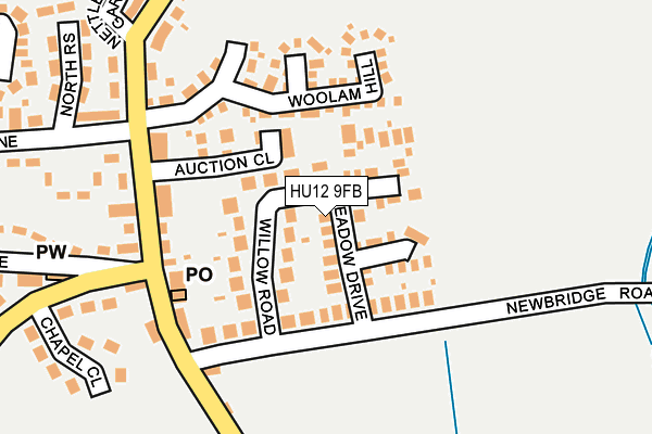 HU12 9FB map - OS OpenMap – Local (Ordnance Survey) HU12 9FB map - OS OpenMap – Local (Ordnance Survey)