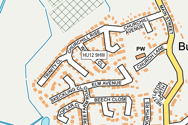 HU12 9HW map - OS OpenMap – Local (Ordnance Survey) HU12 9HW map - OS OpenMap – Local (Ordnance Survey)