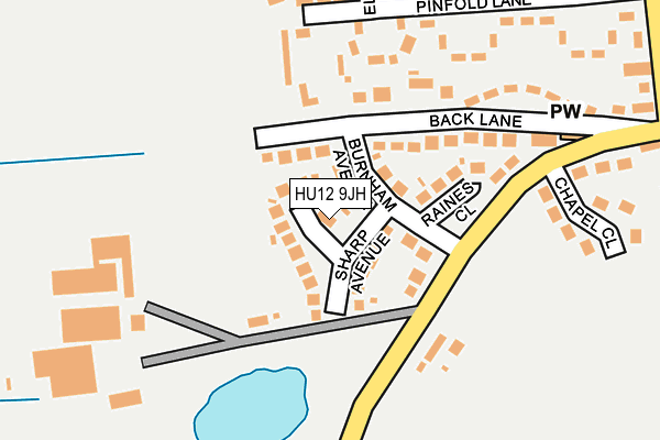 HU12 9JH map - OS OpenMap – Local (Ordnance Survey) HU12 9JH map - OS OpenMap – Local (Ordnance Survey)