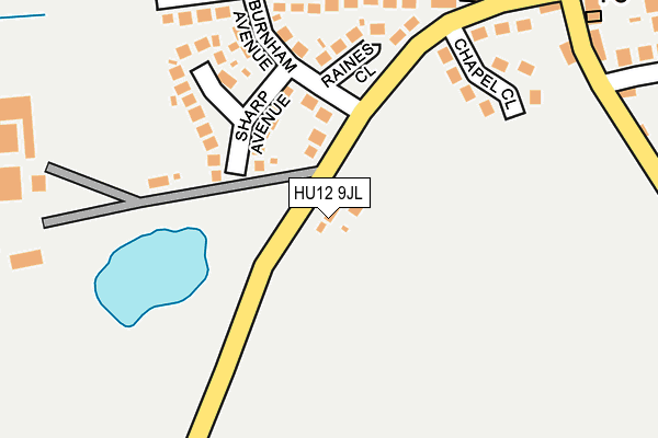 HU12 9JL map - OS OpenMap – Local (Ordnance Survey) HU12 9JL map - OS OpenMap – Local (Ordnance Survey)