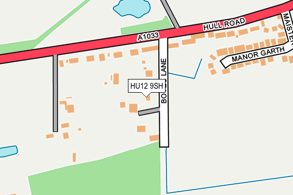 HU12 9SH map - OS OpenMap – Local (Ordnance Survey)