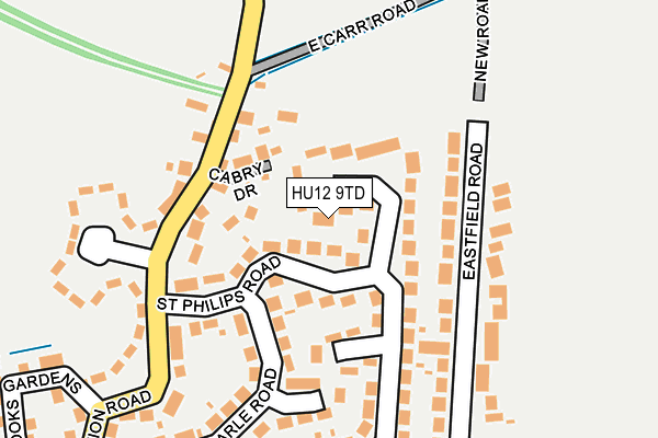 HU12 9TD map - OS OpenMap – Local (Ordnance Survey) HU12 9TD map - OS OpenMap – Local (Ordnance Survey)