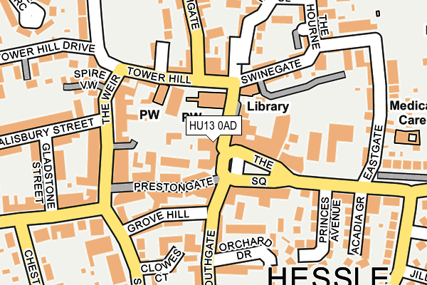 HU13 0AD map - OS OpenMap – Local (Ordnance Survey) HU13 0AD map - OS OpenMap – Local (Ordnance Survey)