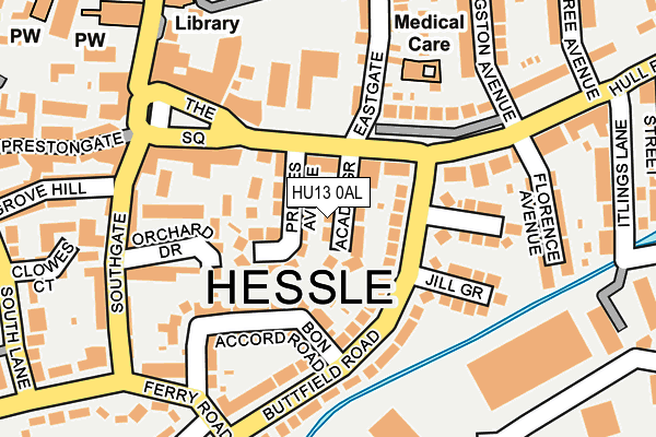 HU13 0AL map - OS OpenMap – Local (Ordnance Survey) HU13 0AL map - OS OpenMap – Local (Ordnance Survey)