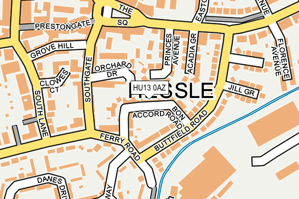HU13 0AZ map - OS OpenMap – Local (Ordnance Survey) HU13 0AZ map - OS OpenMap – Local (Ordnance Survey)