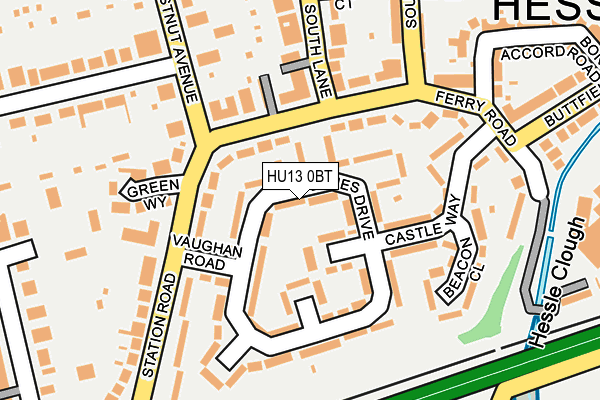 HU13 0BT map - OS OpenMap – Local (Ordnance Survey) HU13 0BT map - OS OpenMap – Local (Ordnance Survey)