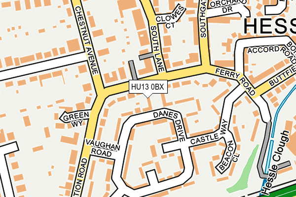 HU13 0BX map - OS OpenMap – Local (Ordnance Survey) HU13 0BX map - OS OpenMap – Local (Ordnance Survey)