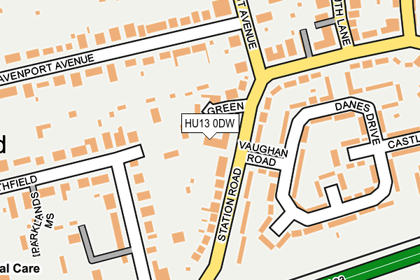HU13 0DW map - OS OpenMap – Local (Ordnance Survey) HU13 0DW map - OS OpenMap – Local (Ordnance Survey)