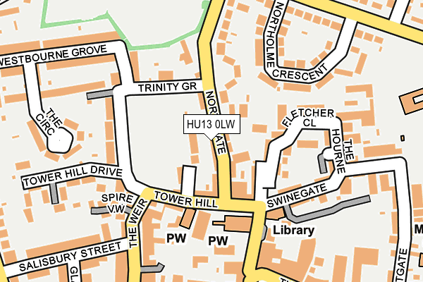 HU13 0LW map - OS OpenMap – Local (Ordnance Survey) HU13 0LW map - OS OpenMap – Local (Ordnance Survey)