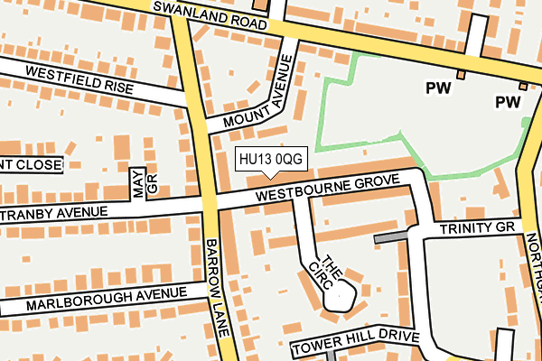 HU13 0QG map - OS OpenMap – Local (Ordnance Survey) HU13 0QG map - OS OpenMap – Local (Ordnance Survey)