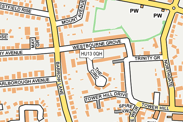 HU13 0QH map - OS OpenMap – Local (Ordnance Survey) HU13 0QH map - OS OpenMap – Local (Ordnance Survey)