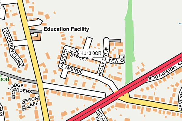 HU13 0QR map - OS OpenMap – Local (Ordnance Survey) HU13 0QR map - OS OpenMap – Local (Ordnance Survey)