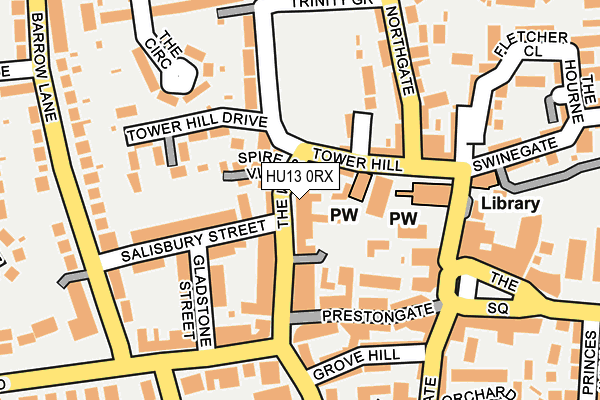 HU13 0RX map - OS OpenMap – Local (Ordnance Survey) HU13 0RX map - OS OpenMap – Local (Ordnance Survey)