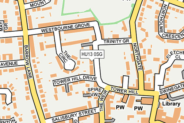 HU13 0SG map - OS OpenMap – Local (Ordnance Survey) HU13 0SG map - OS OpenMap – Local (Ordnance Survey)