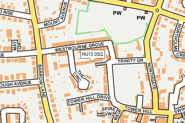 HU13 0SQ map - OS OpenMap – Local (Ordnance Survey) HU13 0SQ map - OS OpenMap – Local (Ordnance Survey)