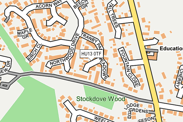 HU13 0TF map - OS OpenMap – Local (Ordnance Survey) HU13 0TF map - OS OpenMap – Local (Ordnance Survey)