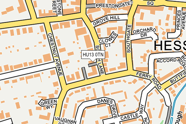 HU13 0TN map - OS OpenMap – Local (Ordnance Survey) HU13 0TN map - OS OpenMap – Local (Ordnance Survey)