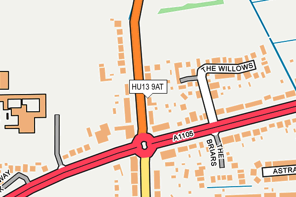 HU13 9AT map - OS OpenMap – Local (Ordnance Survey) HU13 9AT map - OS OpenMap – Local (Ordnance Survey)