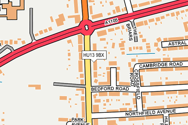 HU13 9BX map - OS OpenMap – Local (Ordnance Survey) HU13 9BX map - OS OpenMap – Local (Ordnance Survey)