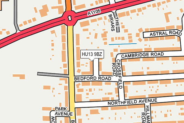 HU13 9BZ map - OS OpenMap – Local (Ordnance Survey) HU13 9BZ map - OS OpenMap – Local (Ordnance Survey)