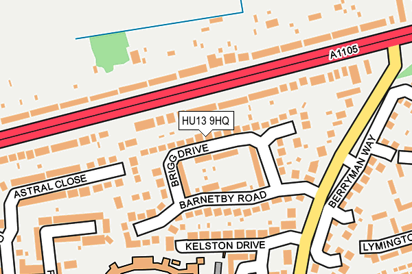 HU13 9HQ map - OS OpenMap – Local (Ordnance Survey) HU13 9HQ map - OS OpenMap – Local (Ordnance Survey)