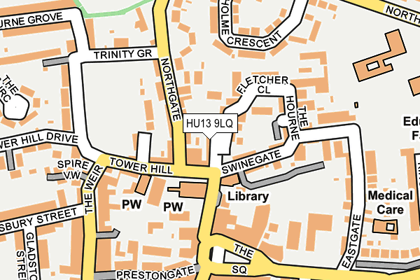 HU13 9LQ map - OS OpenMap – Local (Ordnance Survey) HU13 9LQ map - OS OpenMap – Local (Ordnance Survey)
