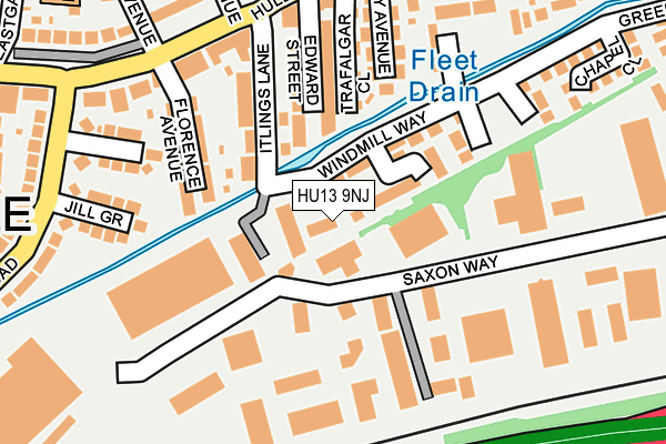 HU13 9NJ map - OS OpenMap – Local (Ordnance Survey) HU13 9NJ map - OS OpenMap – Local (Ordnance Survey)