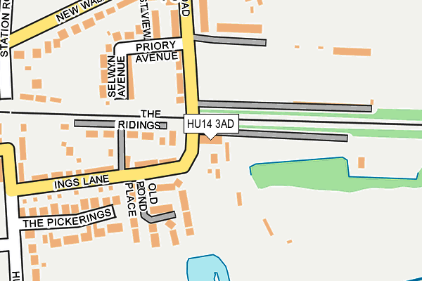 HU14 3AD map - OS OpenMap – Local (Ordnance Survey) HU14 3AD map - OS OpenMap – Local (Ordnance Survey)