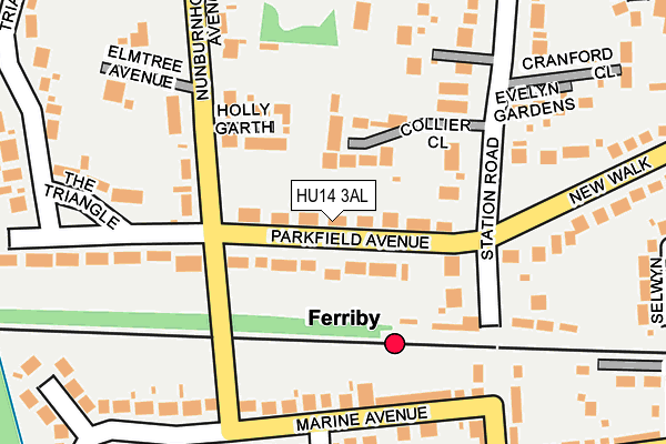 HU14 3AL map - OS OpenMap – Local (Ordnance Survey) HU14 3AL map - OS OpenMap – Local (Ordnance Survey)