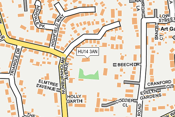 HU14 3AN map - OS OpenMap – Local (Ordnance Survey) HU14 3AN map - OS OpenMap – Local (Ordnance Survey)
