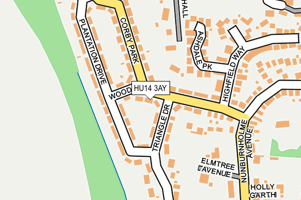 HU14 3AY map - OS OpenMap – Local (Ordnance Survey) HU14 3AY map - OS OpenMap – Local (Ordnance Survey)