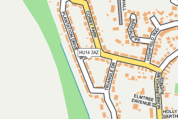 HU14 3AZ map - OS OpenMap – Local (Ordnance Survey) HU14 3AZ map - OS OpenMap – Local (Ordnance Survey)