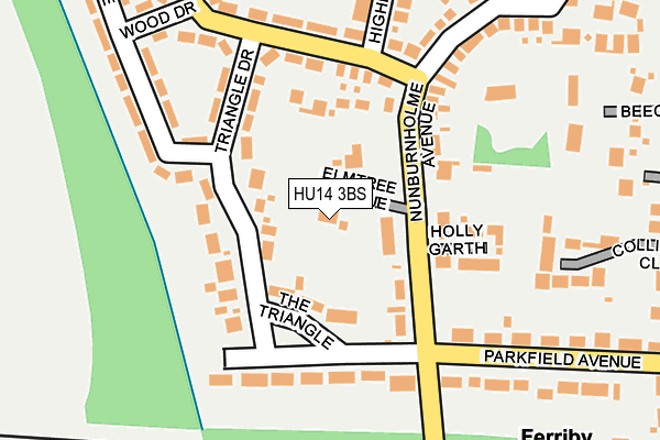HU14 3BS map - OS OpenMap – Local (Ordnance Survey) HU14 3BS map - OS OpenMap – Local (Ordnance Survey)