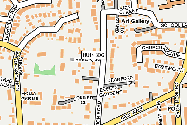 HU14 3DG map - OS OpenMap – Local (Ordnance Survey) HU14 3DG map - OS OpenMap – Local (Ordnance Survey)