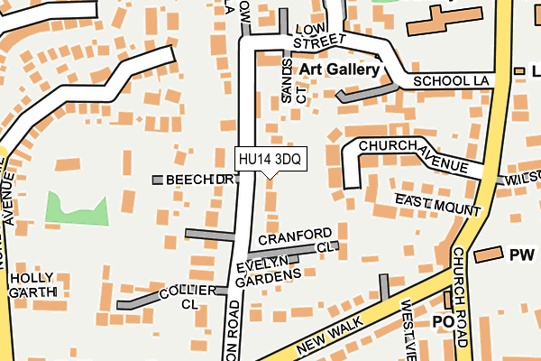 HU14 3DQ map - OS OpenMap – Local (Ordnance Survey) HU14 3DQ map - OS OpenMap – Local (Ordnance Survey)