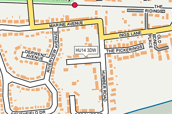HU14 3DW map - OS OpenMap – Local (Ordnance Survey) HU14 3DW map - OS OpenMap – Local (Ordnance Survey)
