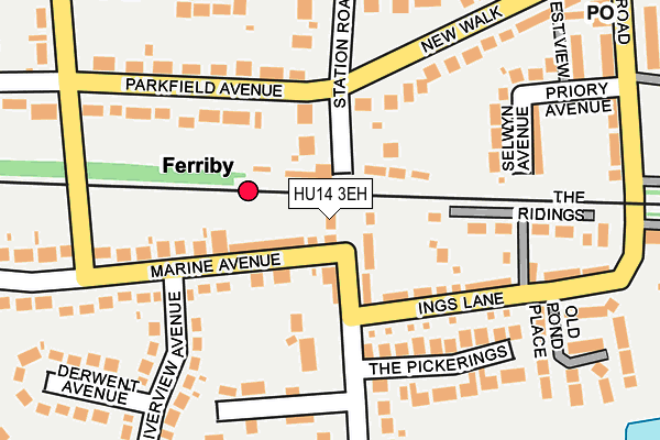 HU14 3EH map - OS OpenMap – Local (Ordnance Survey) HU14 3EH map - OS OpenMap – Local (Ordnance Survey)
