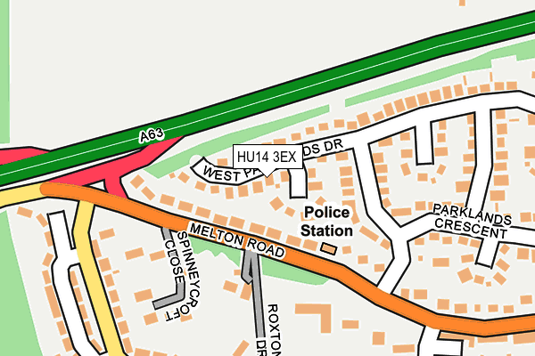 HU14 3EX map - OS OpenMap – Local (Ordnance Survey) HU14 3EX map - OS OpenMap – Local (Ordnance Survey)
