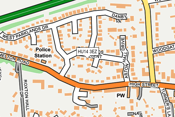 HU14 3EZ map - OS OpenMap – Local (Ordnance Survey) HU14 3EZ map - OS OpenMap – Local (Ordnance Survey)