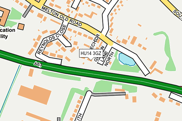 HU14 3GZ map - OS OpenMap – Local (Ordnance Survey) HU14 3GZ map - OS OpenMap – Local (Ordnance Survey)