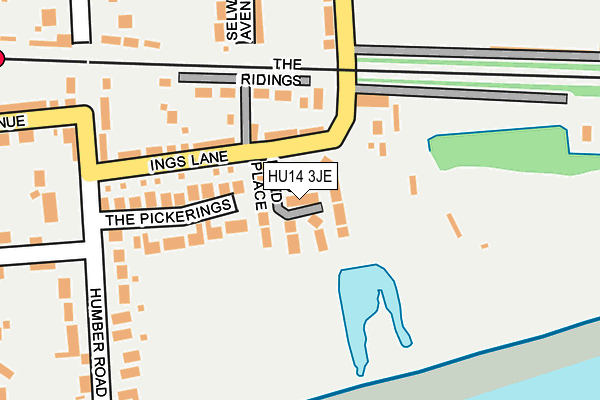 HU14 3JE map - OS OpenMap – Local (Ordnance Survey) HU14 3JE map - OS OpenMap – Local (Ordnance Survey)