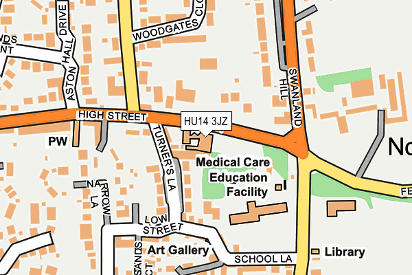 HU14 3JZ map - OS OpenMap – Local (Ordnance Survey) HU14 3JZ map - OS OpenMap – Local (Ordnance Survey)